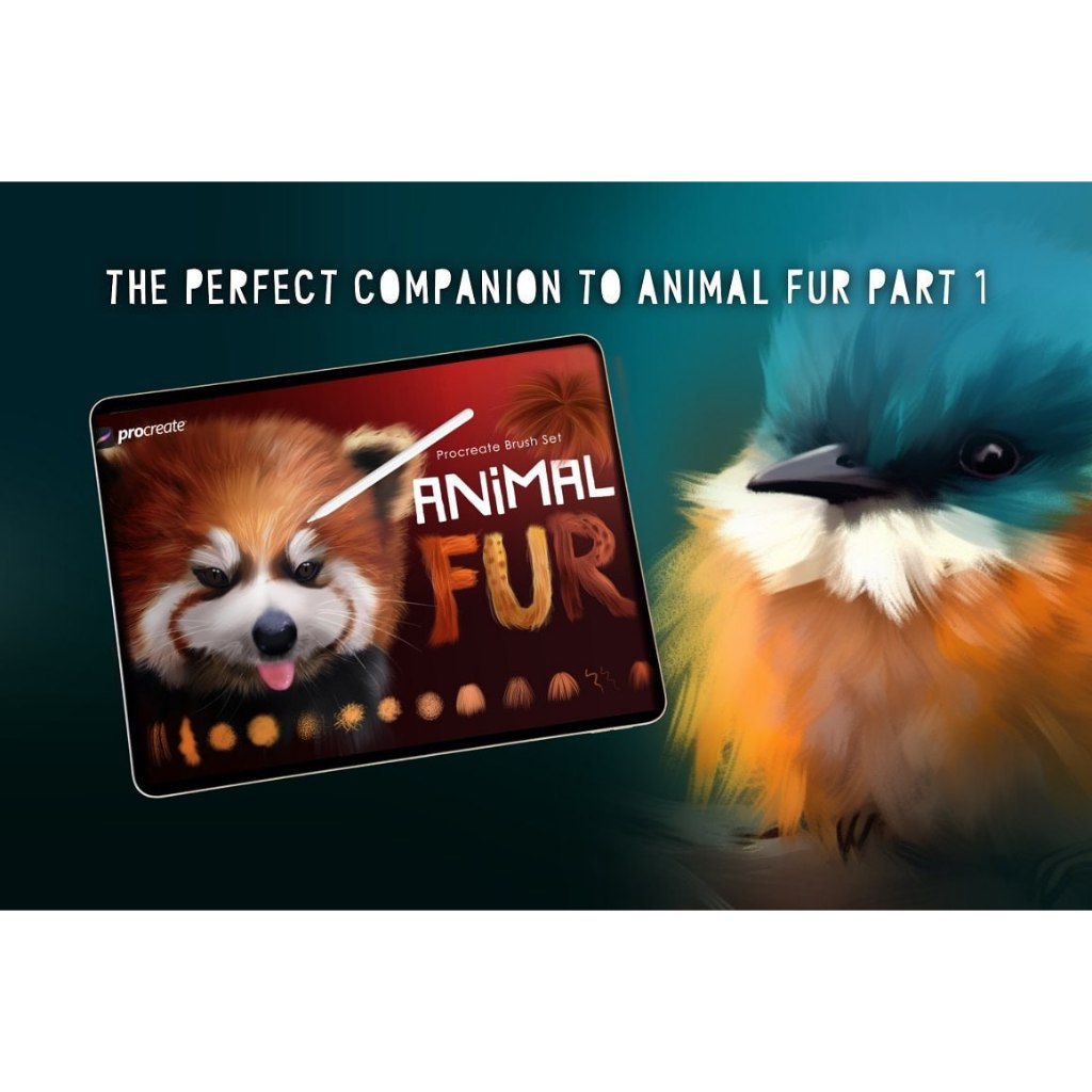 Procreate【T266】 Animal Fur 2 - Procreate Brushes