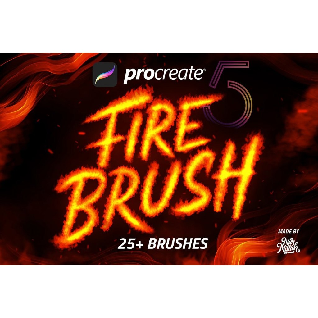 Procreate【T271】 Fire Brushes for Procreate