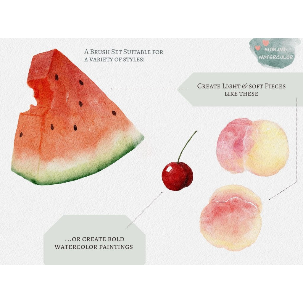 Procreate【T276】 Sublime Watercolor Brushes for Procreate