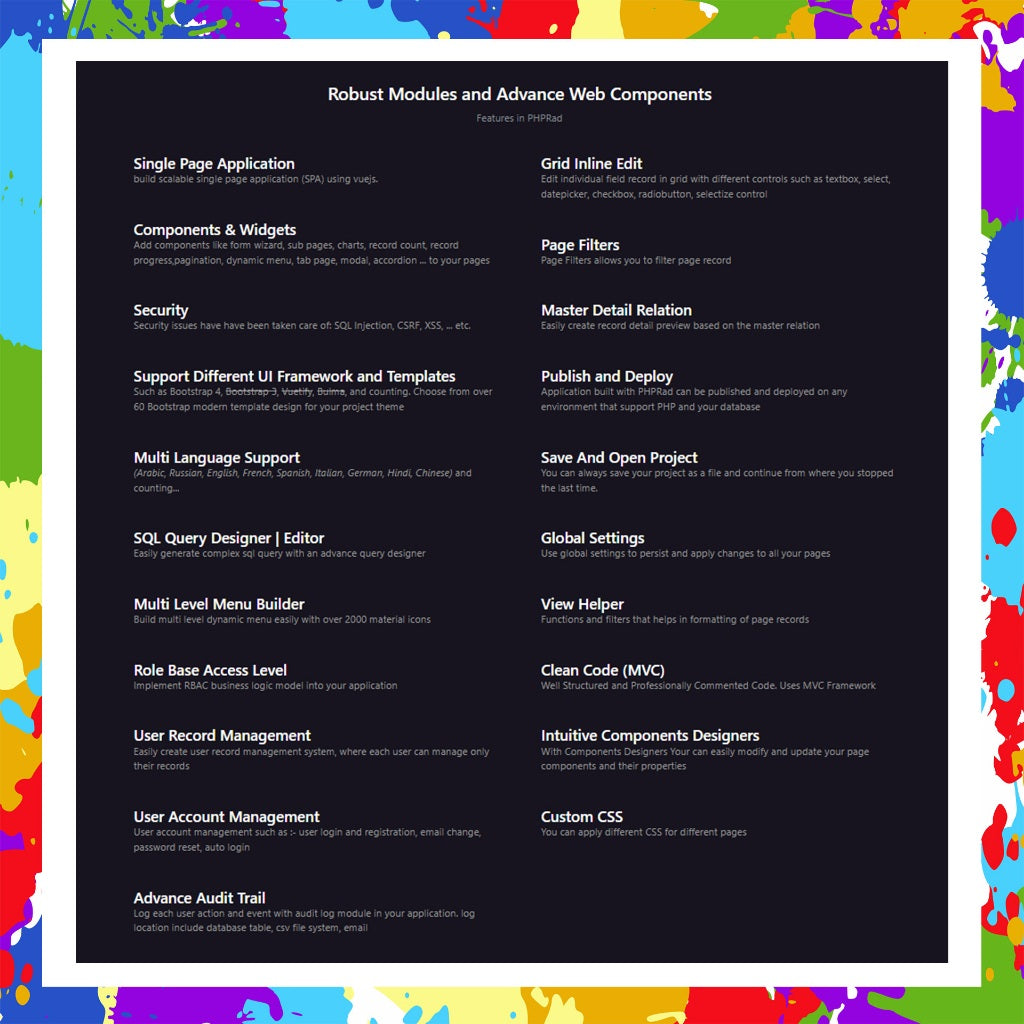 PHPRad Classic & PHPRad Vue 2023 Lifetime For Windows (Bundle) | PHP Rad Classic Vue