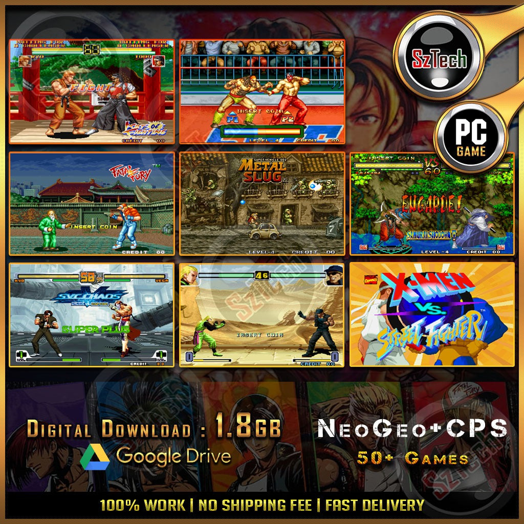 50+ Neo Geo Games [ PC/Laptop GAME] Offline GamesFightingKOFFatal FuryMetal SlugArt of FightingStreet Fighter