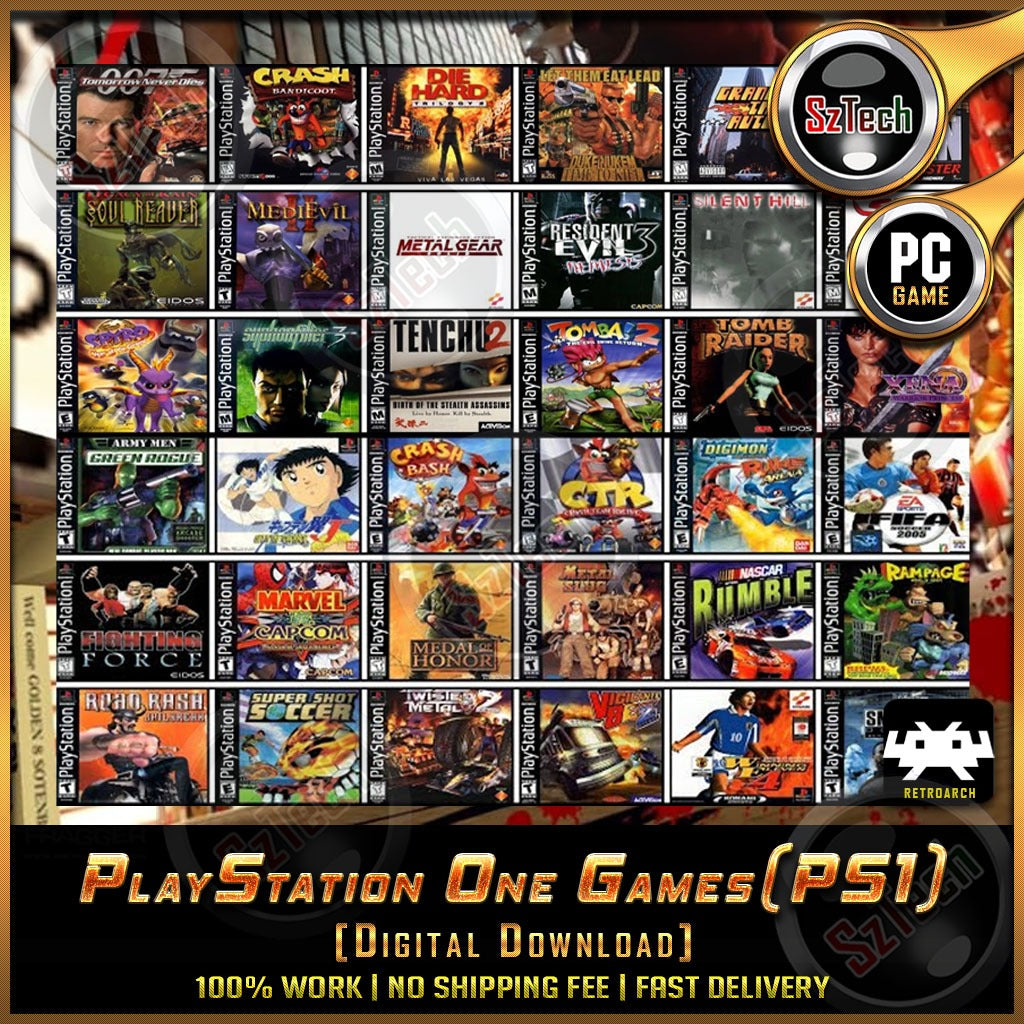 PlayStation (PS1) Game [ PC/Laptop GAME] Yu-Gi-Oh Forbidden MemoriesJackie ChanKing of Fighters '98-99'Kamen Rider