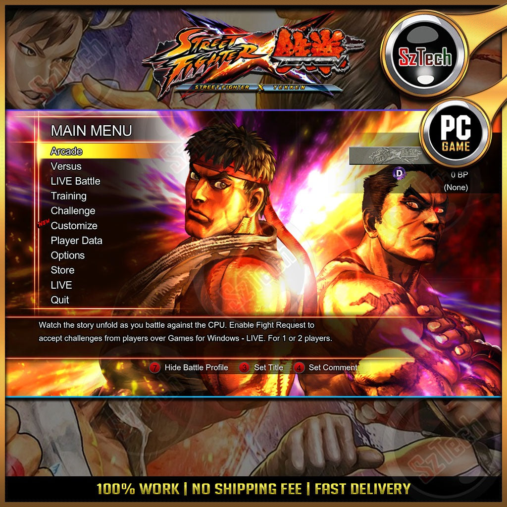 Street Fighter X Tekken [ PC/Laptop GAME] Offline GamesFightingTekkenStreet Fighter