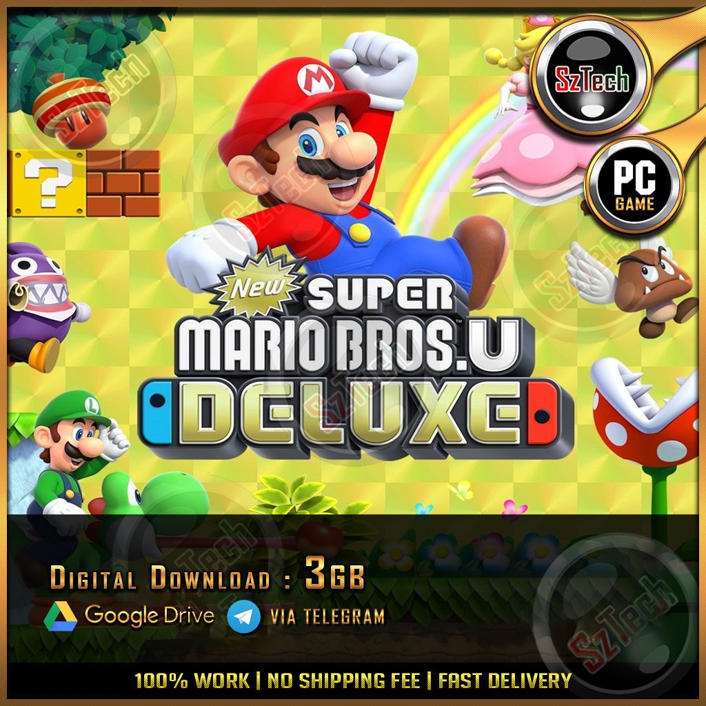 New Super Mario Bros. U Deluxe [ PC/Laptop GAME ]Super Mario BrosPlatform GamesYuzu EmulatorNintendo Switch