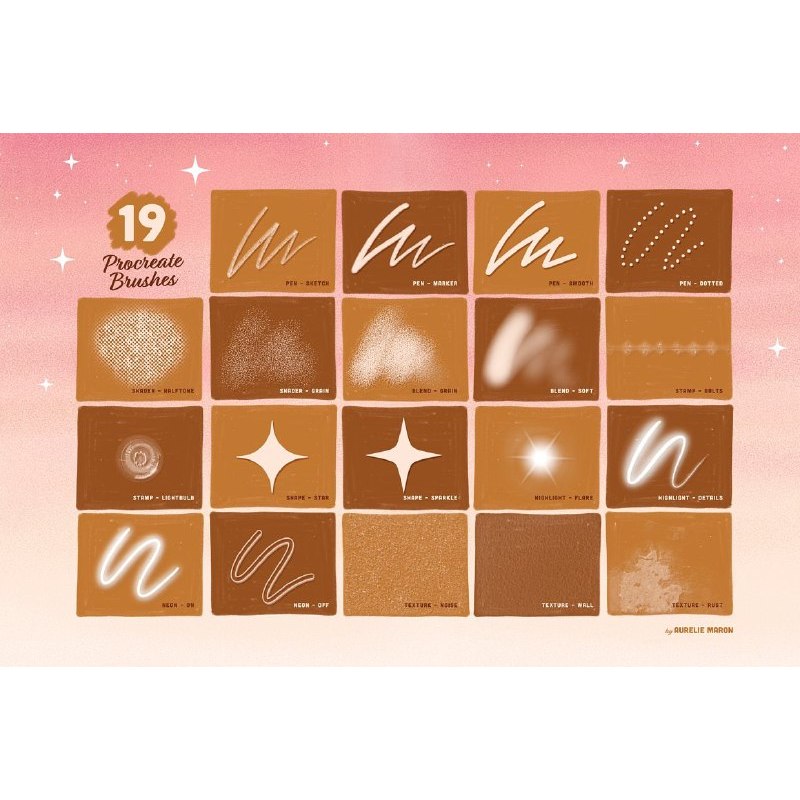 Procreate iOS & MacOSX【T261】 Retro Sign Toolkit for Procreate