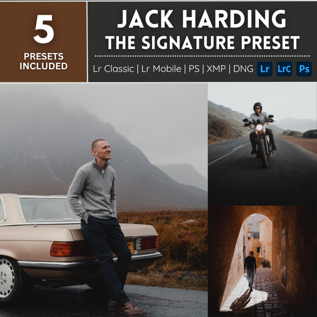 [PC/Mobile] Jack Harding | Lightroom Preset | Travel Preset | LUT | Desktop + Mobile