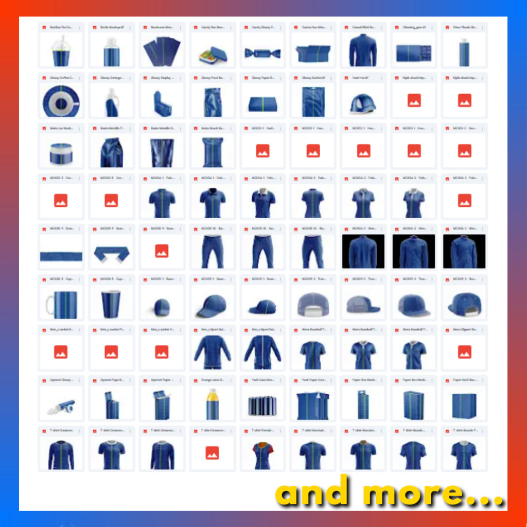 Mockup Jersey Tshirt Jacket Hoodie Retro - Bundle Pack - Sublimation / Mockup | High Quality PSD