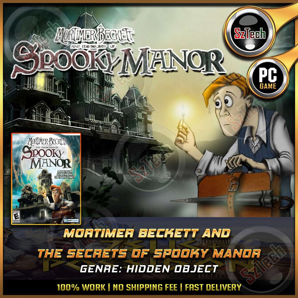 Mortimer Beckett And The Secrets Of Spooky Manor  [PC/LAPTOP GAME]  [ DIGITAL DOWNLOAD] Hidden ObjectNostalgia Games