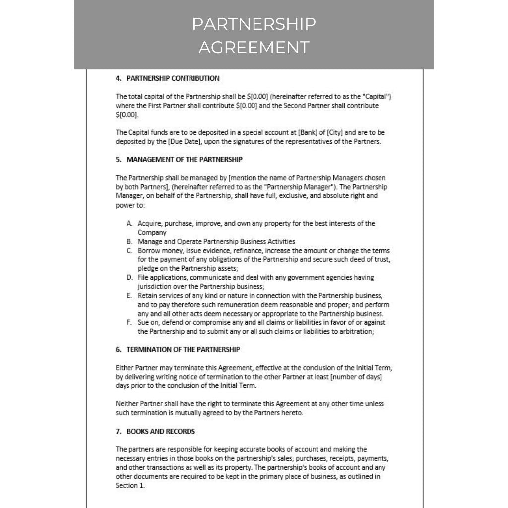 PARTNERSHIP AGREEMENT