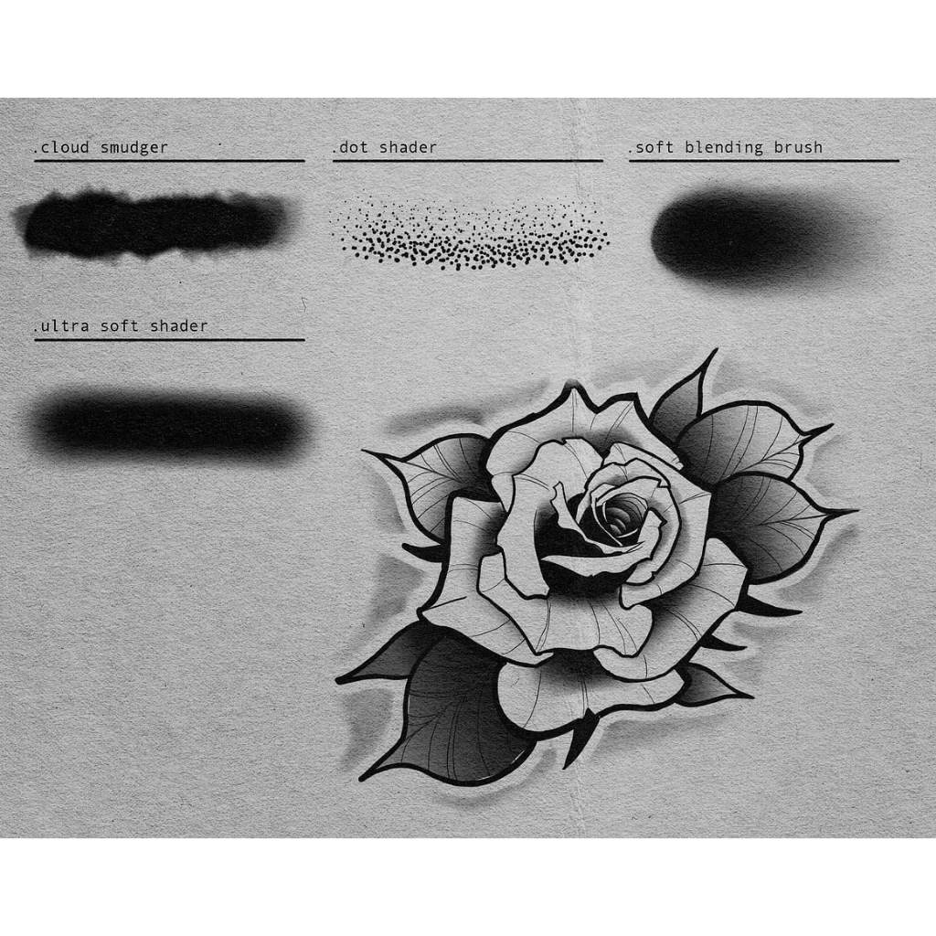 Procreate【T334】Neo-Traditional Tattoo Brushes for Procreate