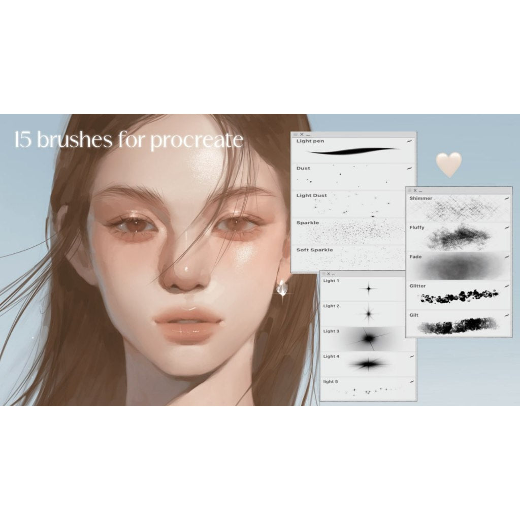 Procreate【T340】 Glow Brush Set for Procreate
