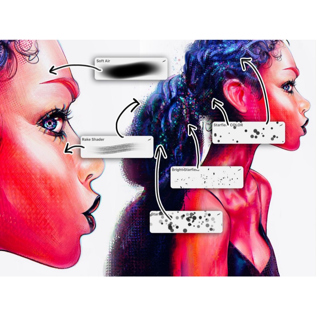 Procreate【T341】 ergoREDUX - Procreate Brushset