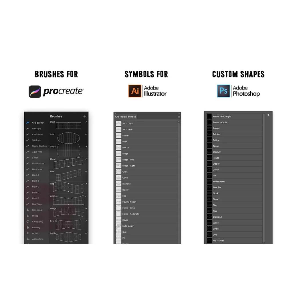 Procreate【T256】 Grid Builder