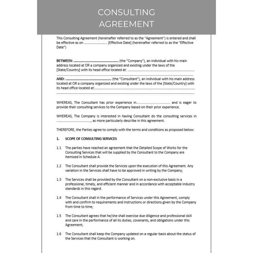 CONSULTING AGREEMENT