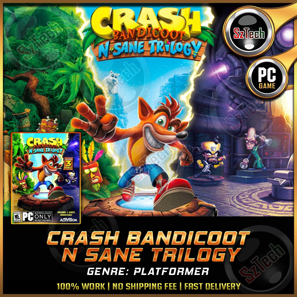 Crash Bandicoot N Sane Trilogy [PC\LAPTOP GAME][ DIGITAL DOWNLOAD]Platform gameCrash Bandicoot