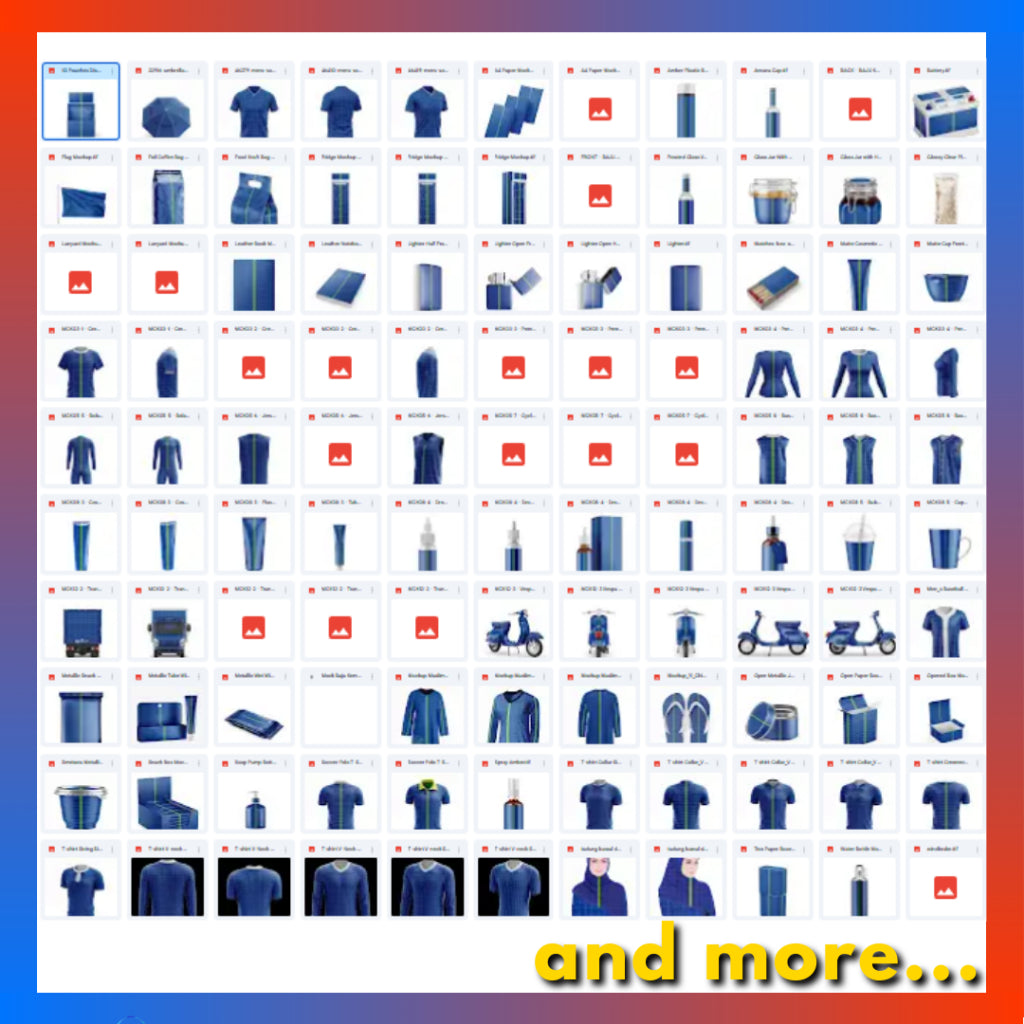 Mockup Jersey Tshirt Jacket Hoodie Retro - Bundle Pack - Sublimation / Mockup | High Quality PSD