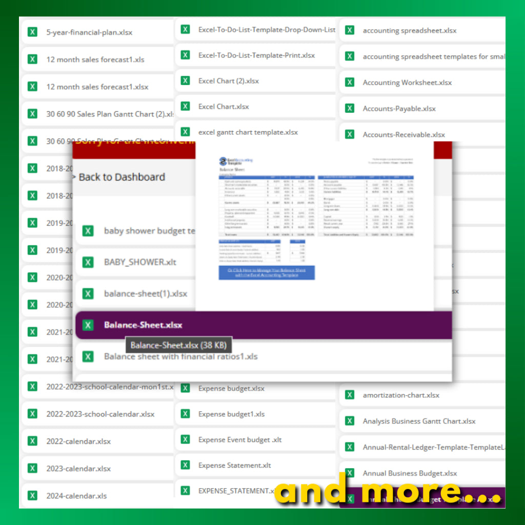 Excel Template | 1500+ Sets Multipurpose - Bussiness Financial - Invoices - Palnner - Chart | Microsoft Excel