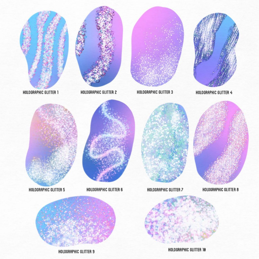 Procreate iOS & MacOSX【T258】 Holographic Brushes for Procreate