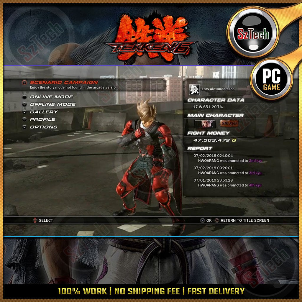 Tekken 6 [ PC/Laptop GAME] Offline GamesFightingTekken 6RPCS3 Emulator