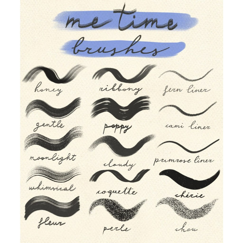 Procreate【T343】 Me Time Brush Set for Procreate