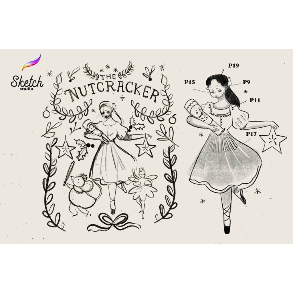 Procreate【T248】 Sketch Studio Brushes for Procreate