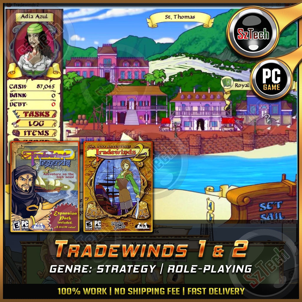 Tradewinds 1-2 [PC/LAPTOP GAME]  [ DIGITAL DOWNLOAD] Nostalgia GamesStrategy - RPG