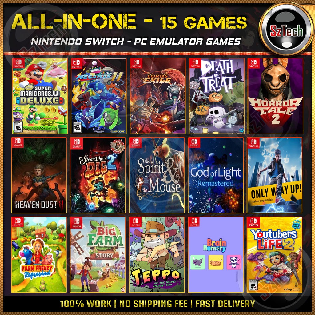 All-in-one Games [ PC/Laptop GAME ]Super mario - Mega ManYuzu EmulatorNintendo Switch PC Emulator