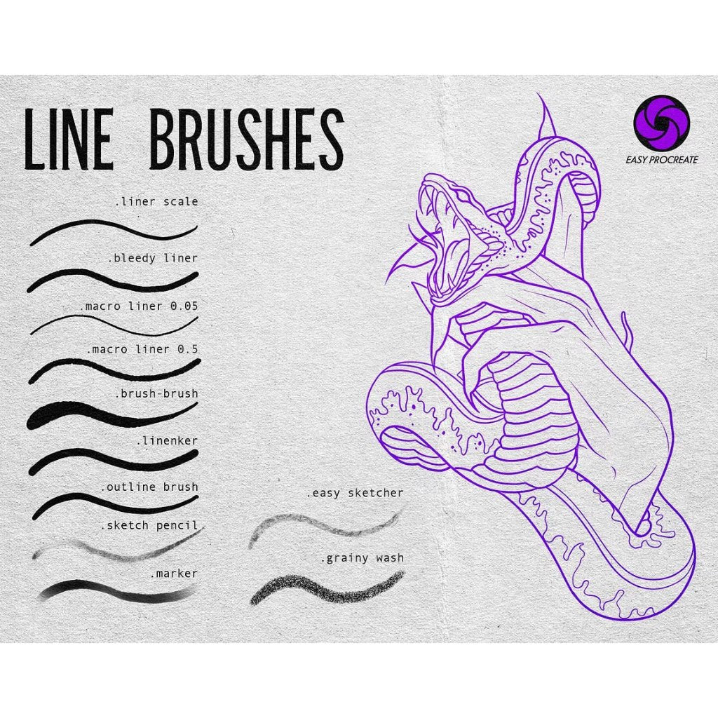 Procreate【T334】Neo-Traditional Tattoo Brushes for Procreate