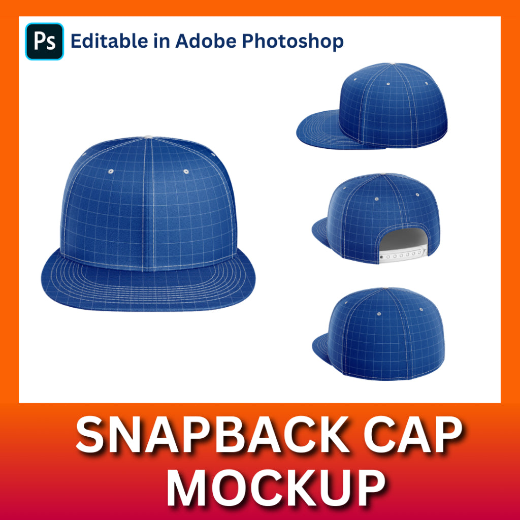 Mockup Snapback Cap - Shirt Mockup | Photoshop (PSD)