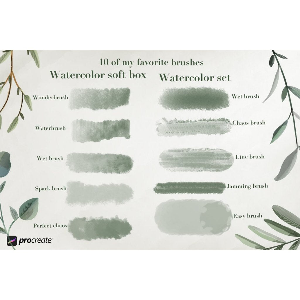 Procreate【T244】 Aqua Studio Watercolor Brushes for Procreate