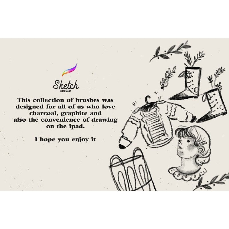 Procreate【T248】 Sketch Studio Brushes for Procreate