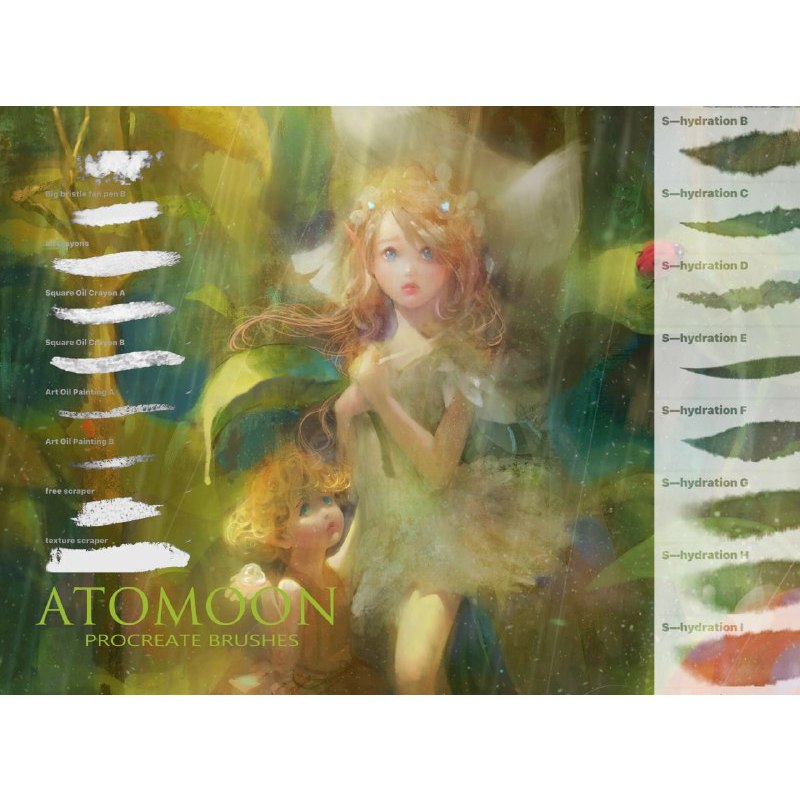 Procreate iOS & MacOSX【T268】 ATOMOON Procreate Brushes