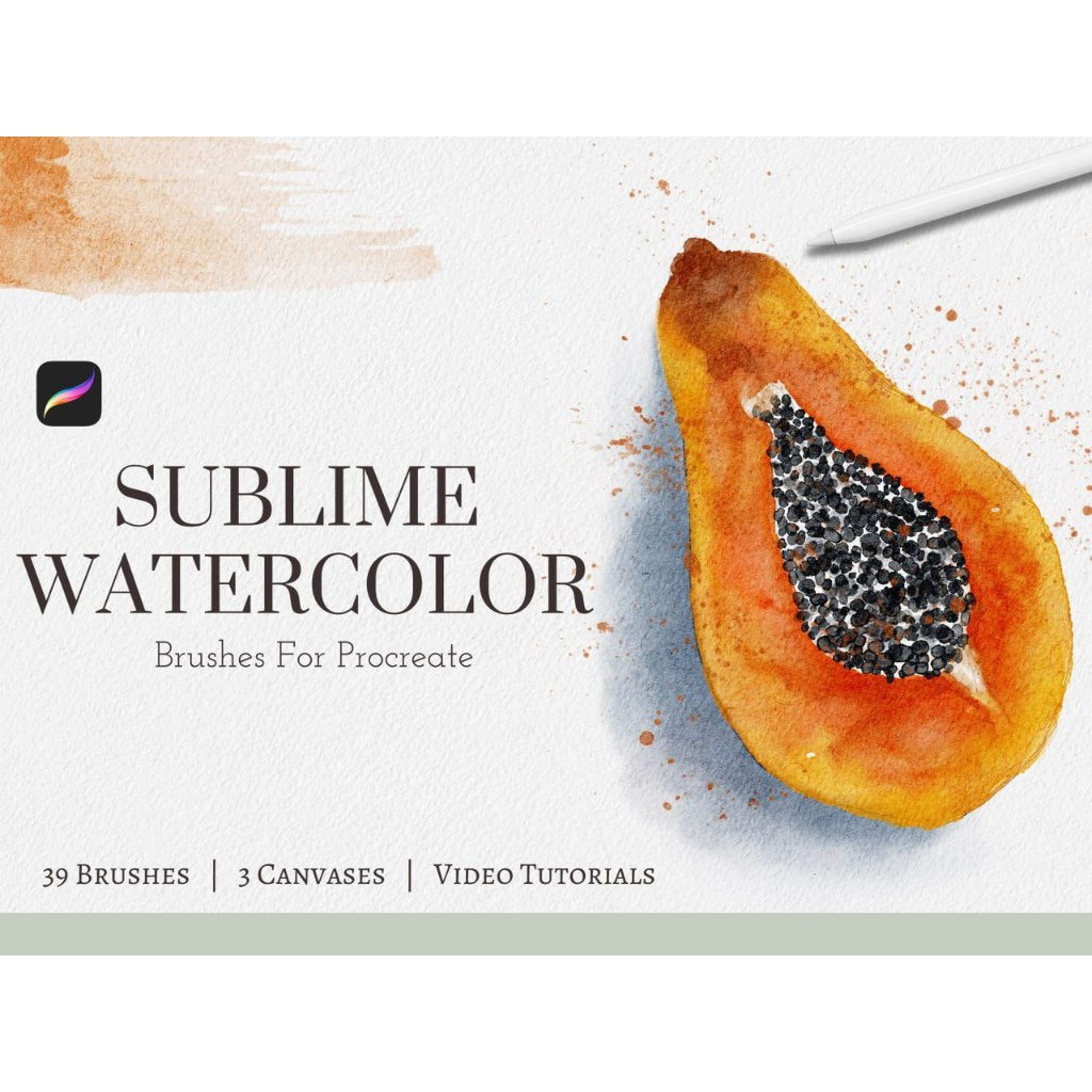 Procreate【T276】 Sublime Watercolor Brushes for Procreate