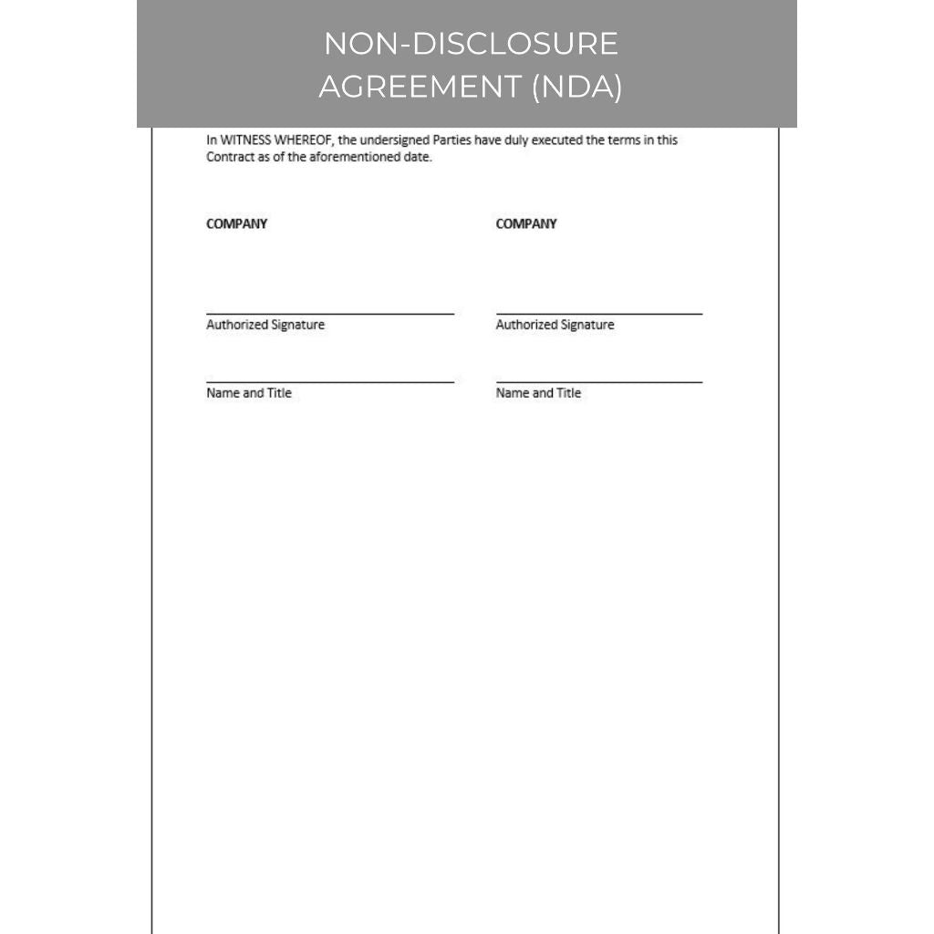 NON-DISCLOSURE AGREEMENT (NDA)