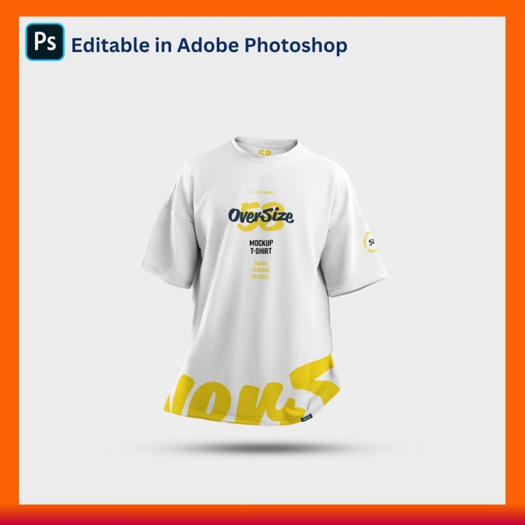 Mockup Oversized Shirt | Baju Oversized Mockup | Photoshop (PSD)