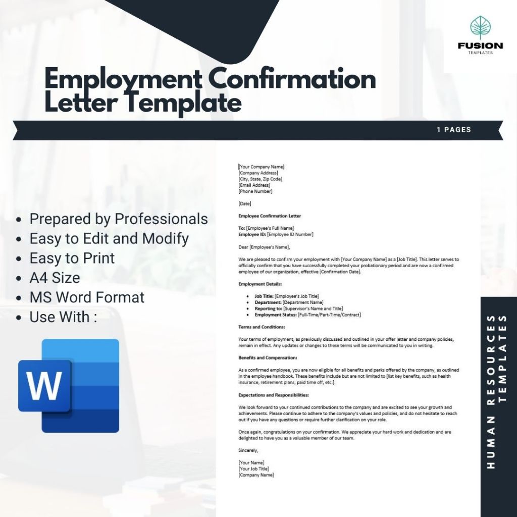 Employee Confirmation Letter Template