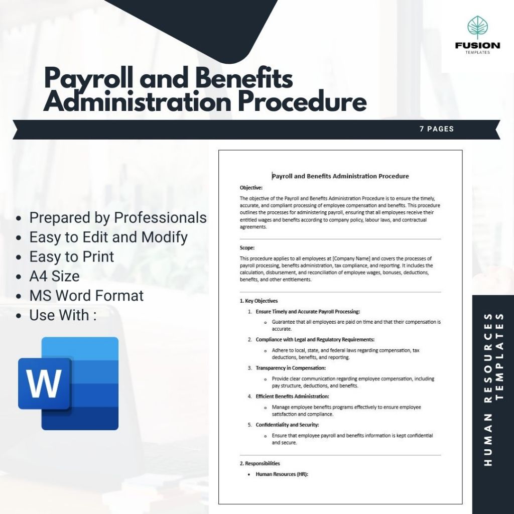 Payroll and Benefits Administration Procedure Template
