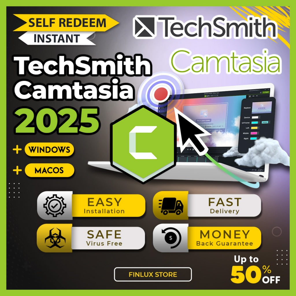 [SELF REDEEM] TechSmith Camtasia 2025 v25.2 Latest Lifetime For Windows & McOS (64-bit)