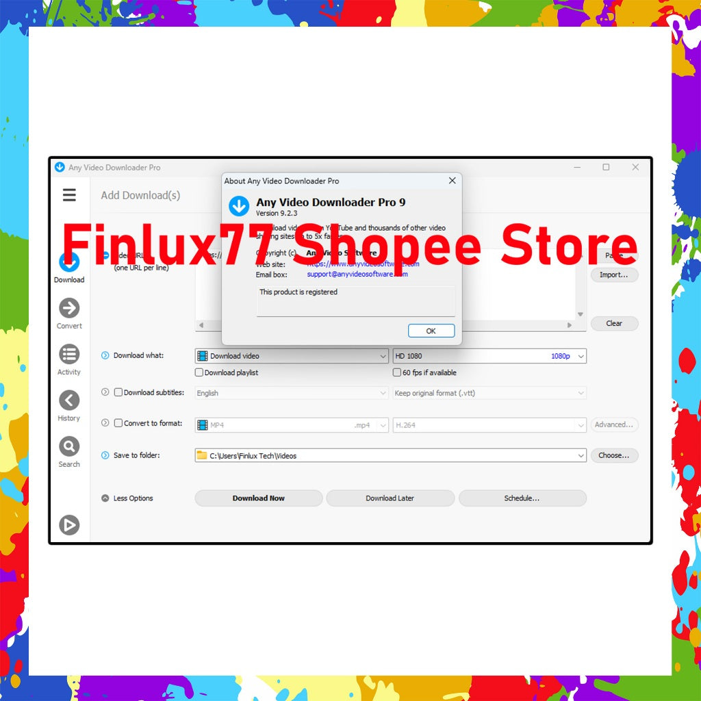 [SELF REDEEM] Any Video Downloader Pro v9.6.2 Latest 2025 Lifetime For Windows | Easy Video Download