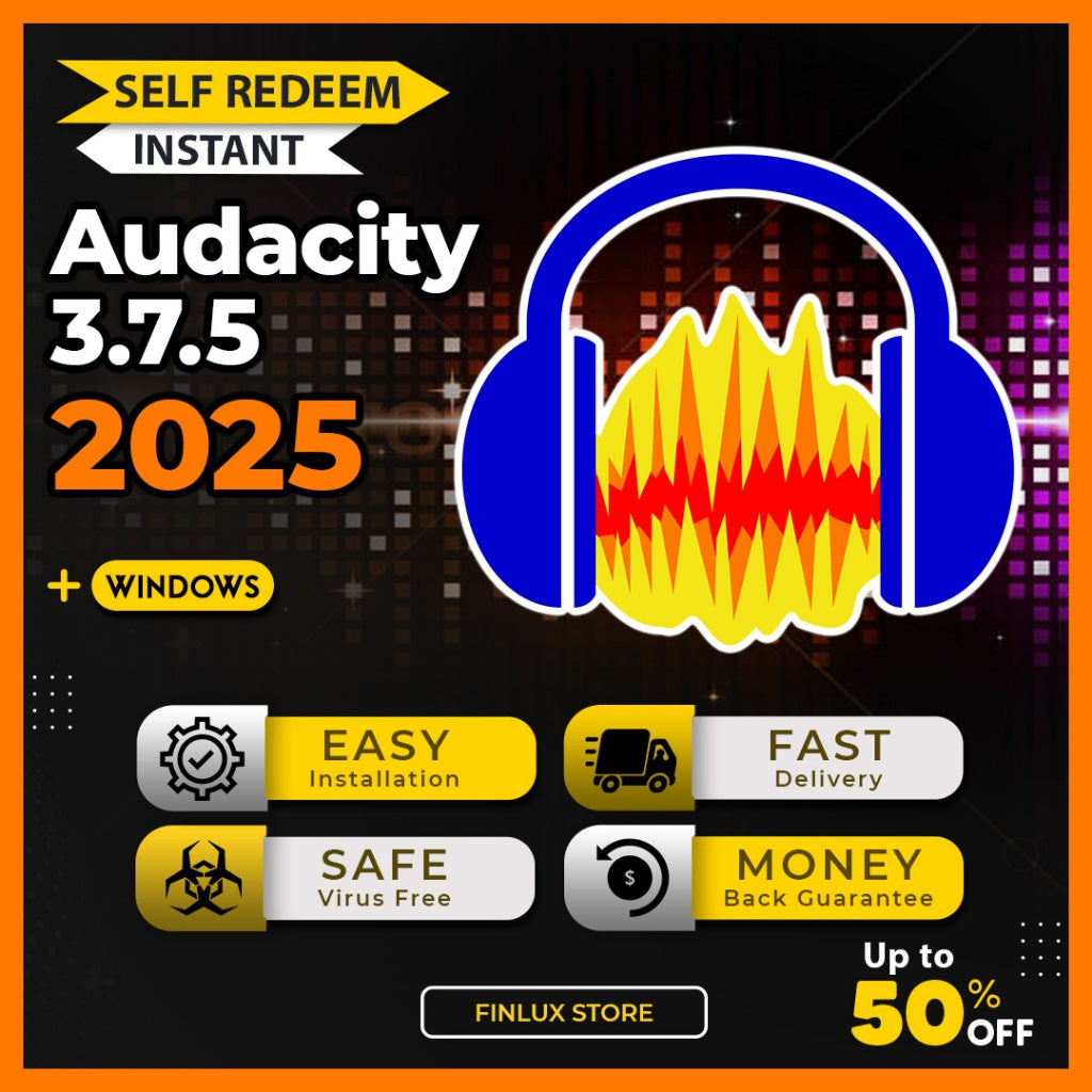 [SELF REDEEM] Audacity v3.7.5 Latest 2025 Lifetime For Windows