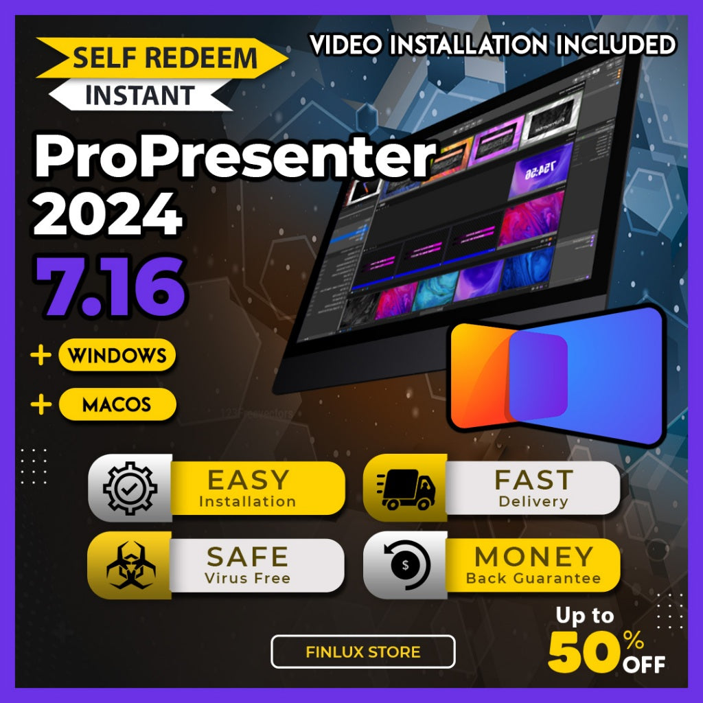 [SELF REDEEM] ProPresenter 7 v7.16 Latest Update 2024 Lifetime For Windows & McOS (64-Bit)
