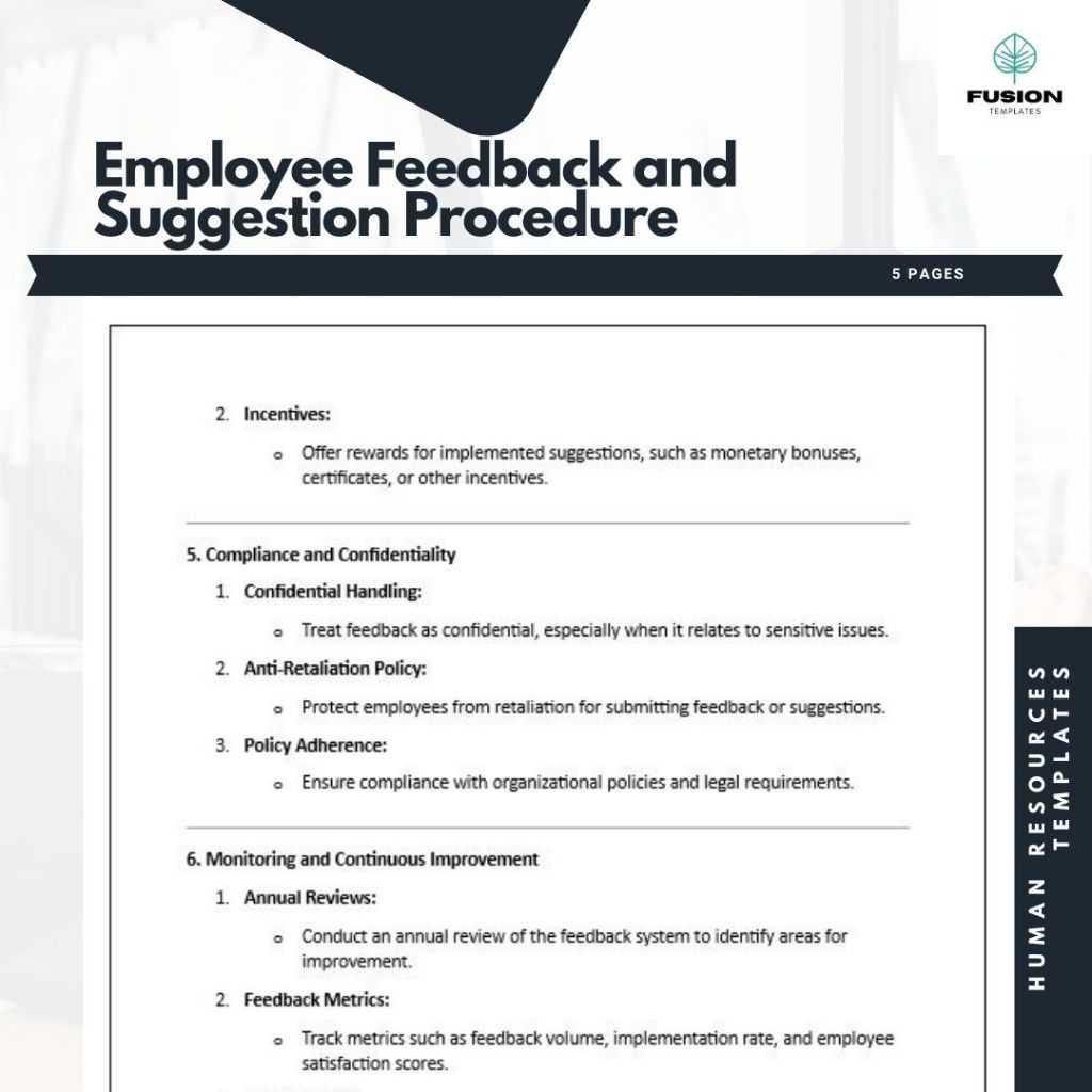 Employee Feedback and Suggestion Procedure