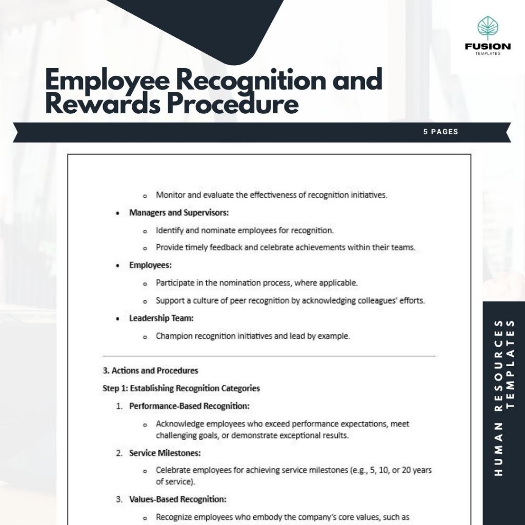 Employee Recognition and Rewards Procedure