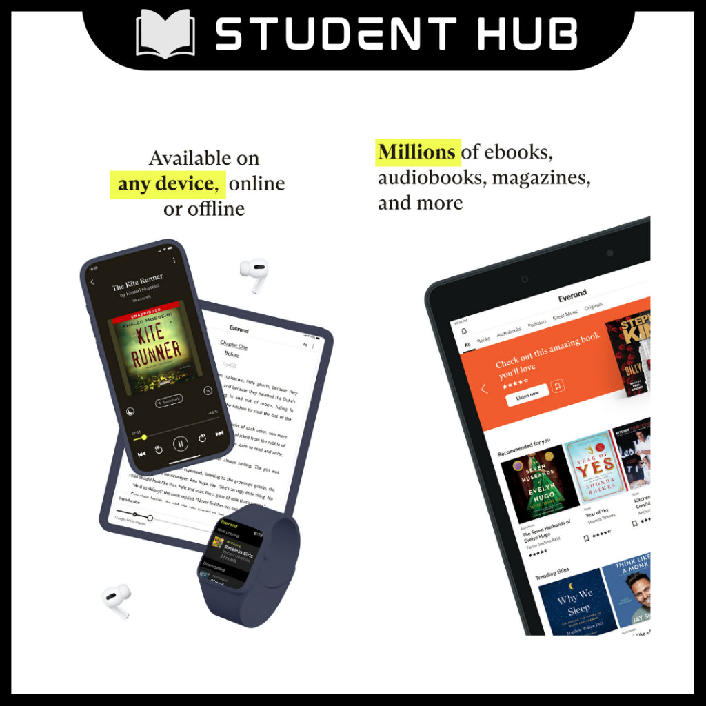 Everand Premium Account: Ebooks and audiobooks Articles Documents Autorenewal with Instant Delivery