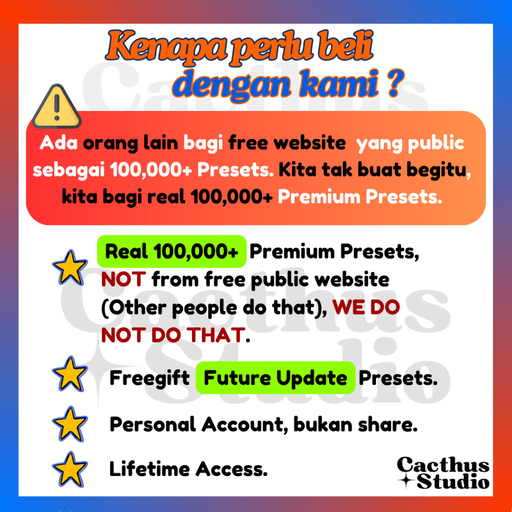 Preset Gambar - Desktop & Mobile - | Preset | Filter