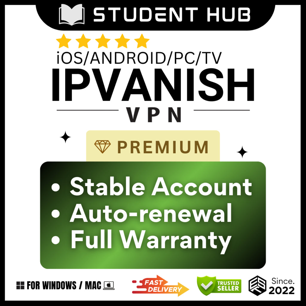 IpVanish Account Genuine Genuine Accounts | Able to login all platforms