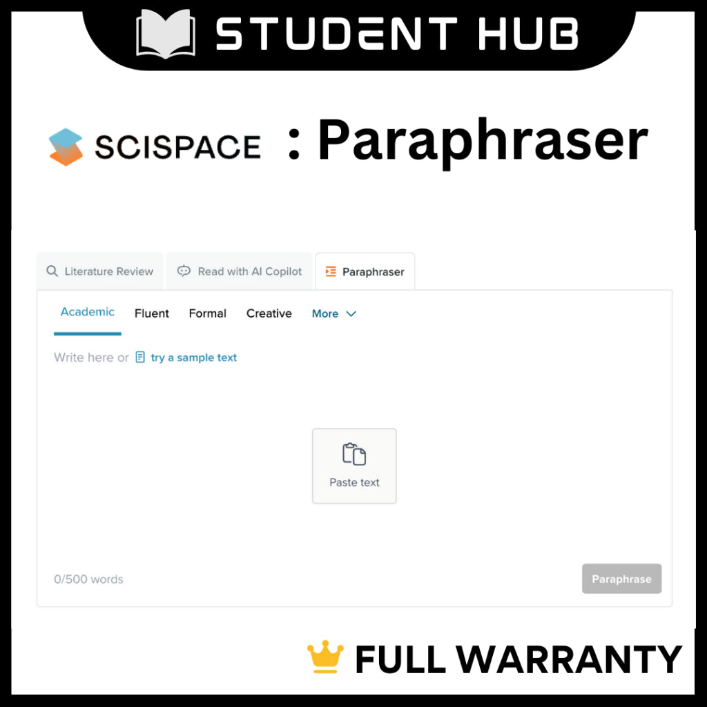 SCISPACE PREMIUM | All-in-one AI Academic Tools | First-hand legal account | Live Admin Support