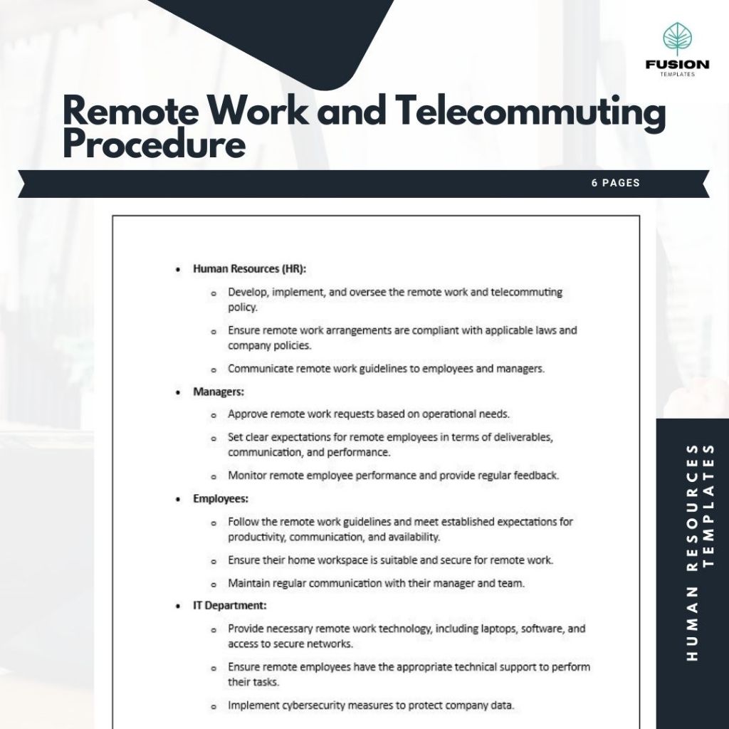 Remote Work and Telecommuting Procedure Template