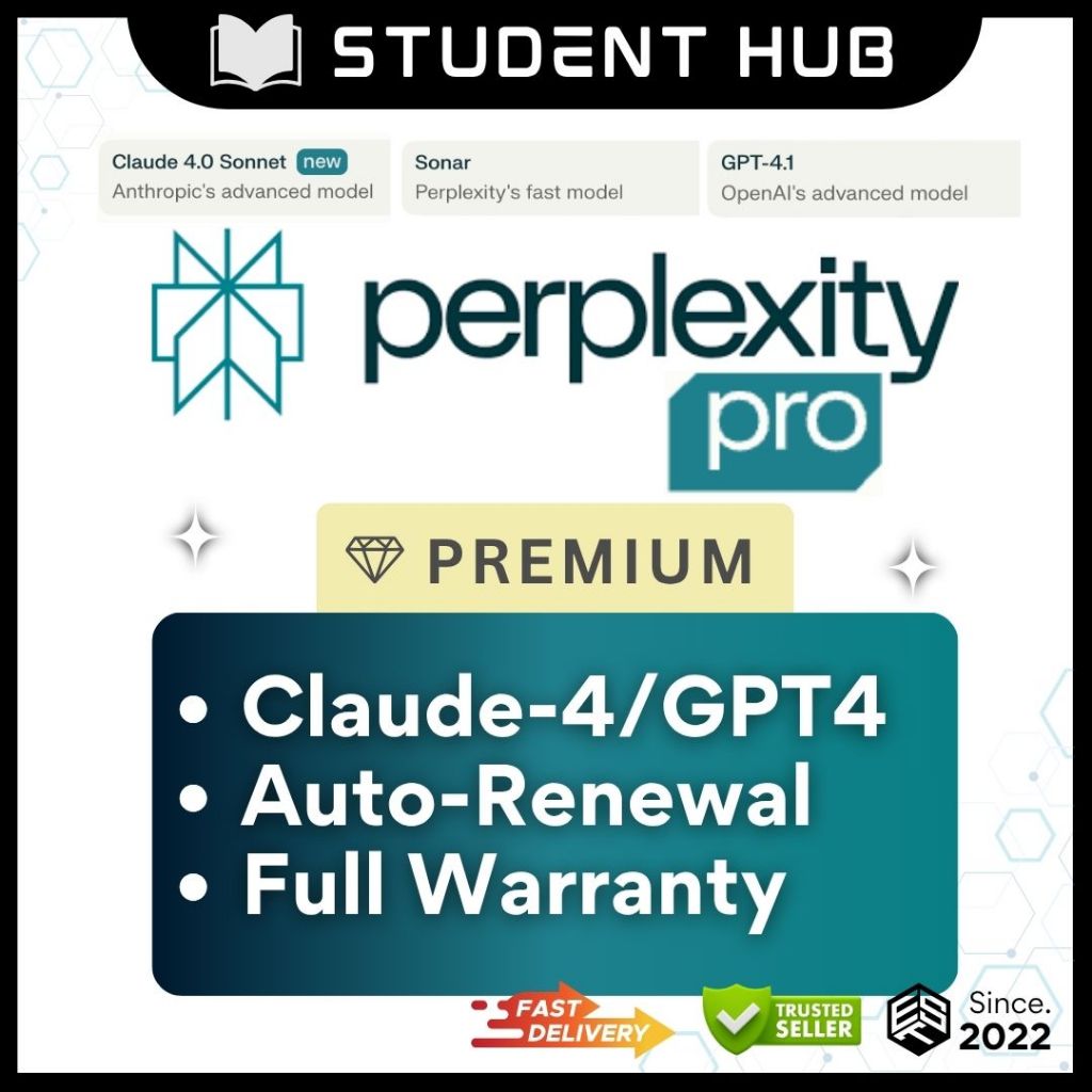 [FAST 24/7] Perplexity AI Premium | GPT4.1 Alternative | Sonar Claude 4 & Deepseek r1 | Homework Assistant