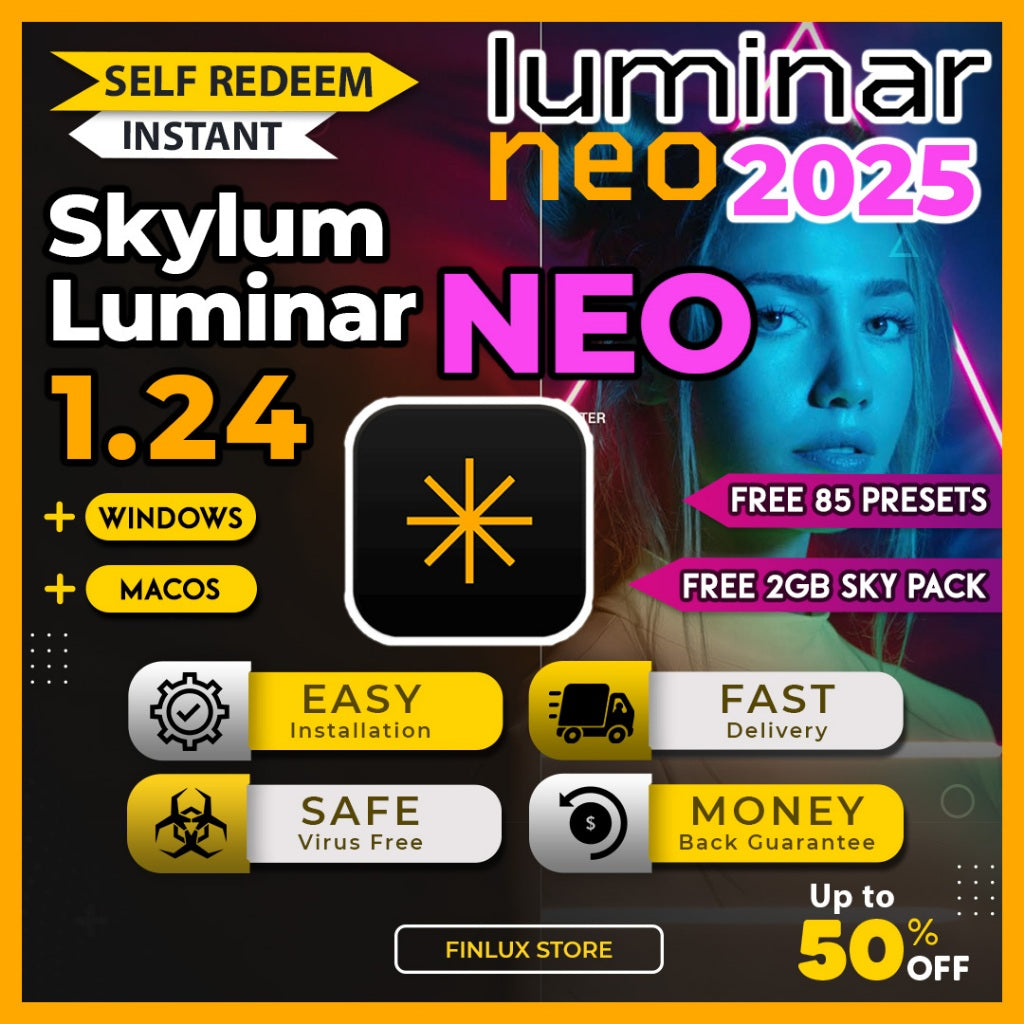 [SELF REDEEM] Luminar NEO 2025 | Luminar AI | Luminar 4 + FREE Presets Latest Lifetime For Windows & McOS (64-Bit)